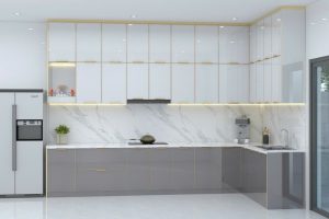 Tủ bếp nhôm tấm cao cấp