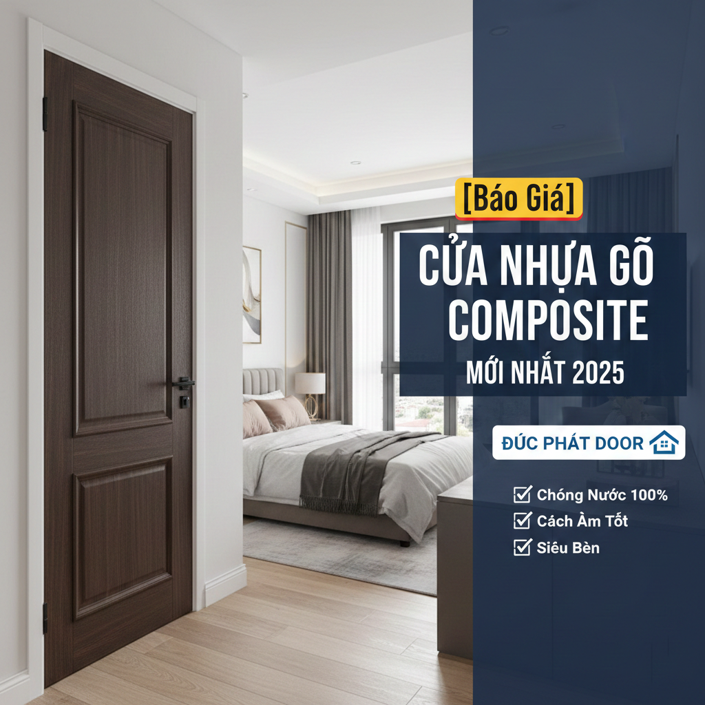 [Báo Giá] Cửa Nhựa Gỗ Composite Mới Nhất 2025 – Chống Nước, Cách Âm Tuyệt Đối
